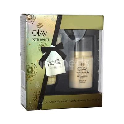 Olay Total Effect Day Cream Gentle SPF 15 50 gm + Foaming Face Wash 50 gm - Face Wash & Cleansers