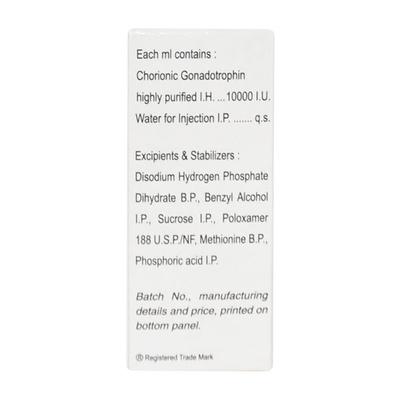 Hucog HP 10000IU Injection 1'S - Hormonal Therapy-Tro