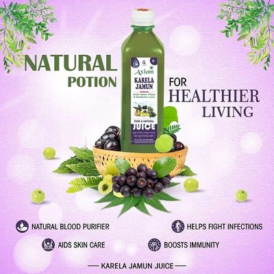 Axiom Jeevan Ras Karela Jamun Juice 1 ltr - Diabetes Care (Ayush)