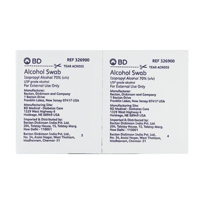 BD Alcohol Swab 100's - Bandages
