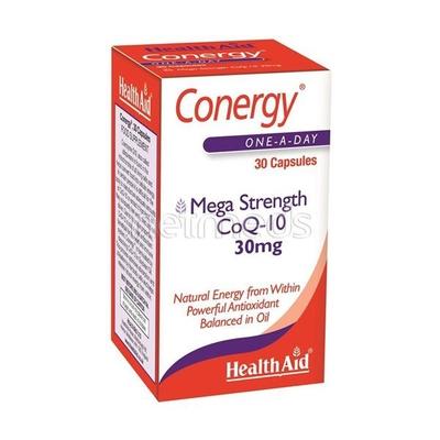 HealthAid Conergy Mega Strength Coq 10 30 mg Capsule 30's - Co-Q
