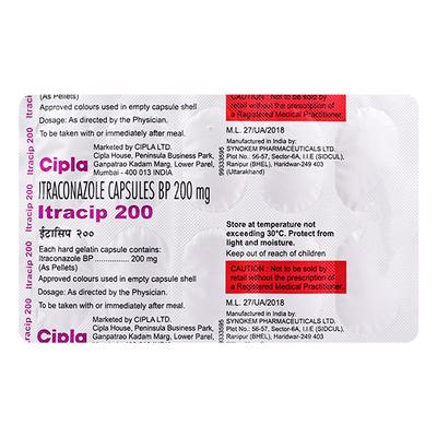 ITRACIP 200mg Capsule 10's - Fungal Infections-Anf