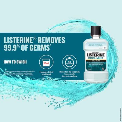 Listerine Coolmint Mouth Wash - Mild Taste 500 ml - Mouthwash