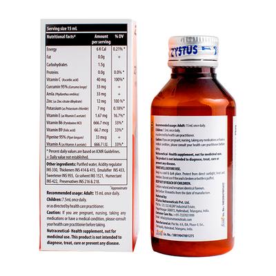 Zys-Co-Min Immunity Booster Liquid - Orange Flavour 100 ml - Vitamin C