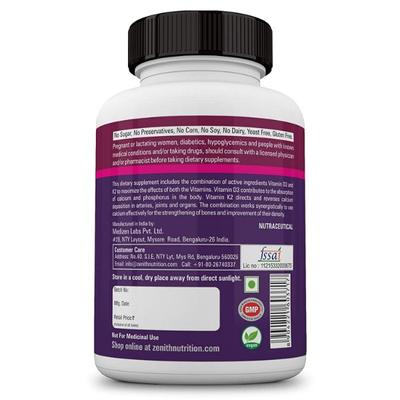 Zenith Nutrition Vitamin K2 as MK7 55 mcg Capsule 60's - Multi-Vitamins