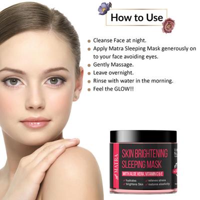 Matra Skin Brightening Sleeping Mask 100 gm - Masks & Peels