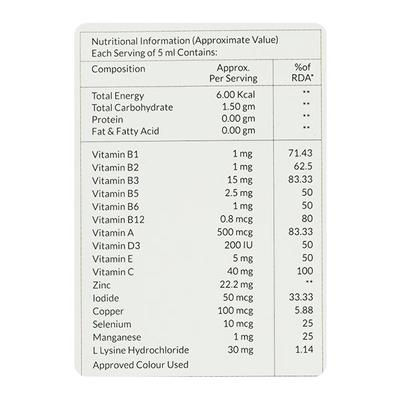 VIBIFOL GOLD Sugar Free Syrup 200ml - Supplements-Vam