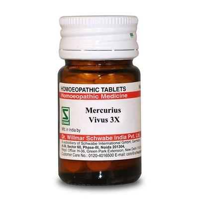 Dr.Willmar Schwabe Mercurius Vivus 3X Tablet 20 gm - Triturations (Homeo Tablets)