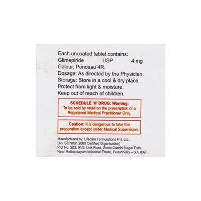 Glimiprime 4mg Tablet 10'S - Diabetes-Ant