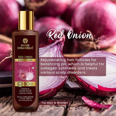 Khadi Organique Conditioner - Red Onion 200 ml - Lotions & Creams