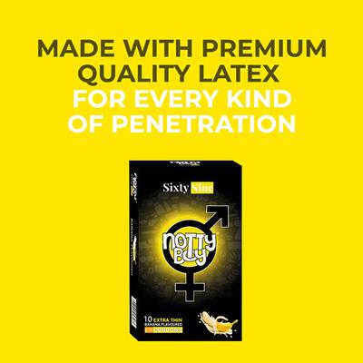 NottyBoy Sixty Nine Condom - Banana (Pack of 3 x 10's) - Plain/Flavoured Condoms