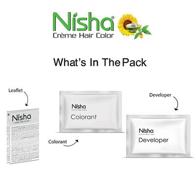 Nisha Creme Hair Color - 7.3 Burgundy 40gm - Crème