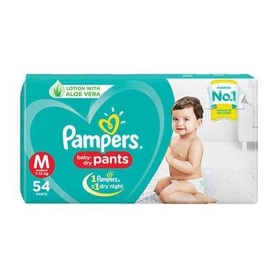Pampers Baby-Dry Pants (M) 54's - Diapers & Wipes