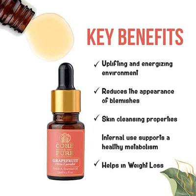 Core & Pure Grade A Essential Oil - Grapefruit 12 ml - Essential Oils