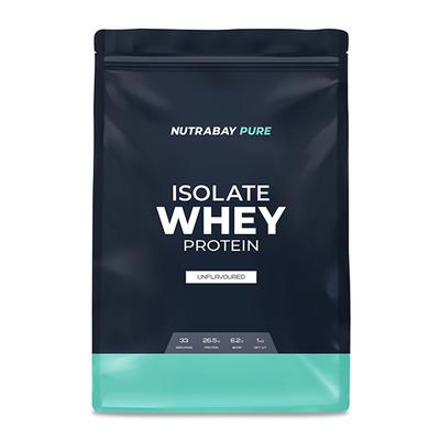 Nutrabay Pure Isolate Whey Protein Powder - Unflavoured 1 kg - Whey Proteins