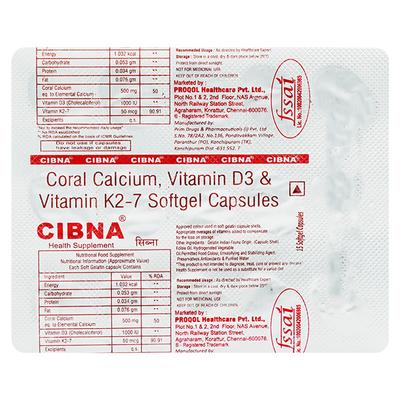 CIBNA Softgel Capsule 15's - Supplements-Cal