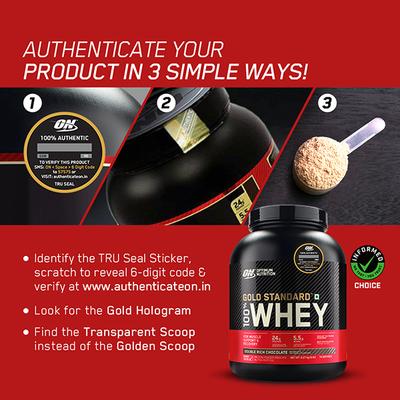 Optimum Nutrition (ON) 100% Whey Gold Standard Powder - Rocky Road 2 lb - Whey Proteins