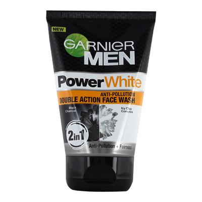 Garnier Men Face Wash Power White Double Action 100 gm - Face Wash & Cleansers