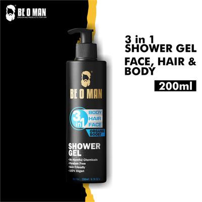 Be O Man 3 in 1 Shower Gel - Organic Boost 200 ml - Shower Gels & Body Wash