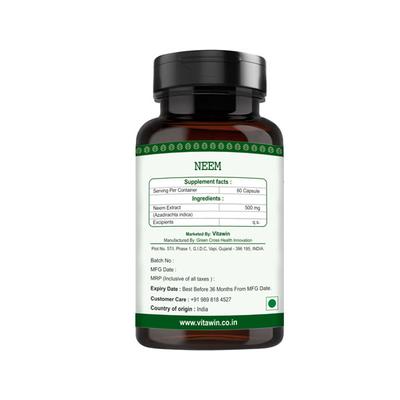 Vitawin Neem Capsule 60's - Herbal Dietary Supplement