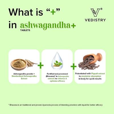 Vedistry Ashwagandha+ Tablet 60's - Ashwagandha