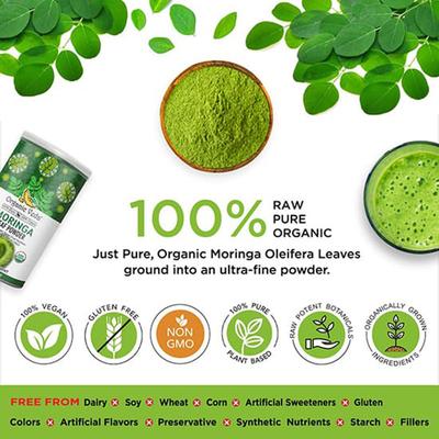 Organic Veda Moringa Leaf Powder 200 gm - Pure Herbs