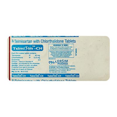 TELMISIM CH 40mg Tablet 10's - Hypertension-Ang