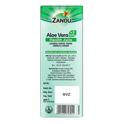 Zandu Aloe Vera + 5 Herbs Health Juice 1 litre - Ayurvedic Juices