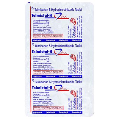 TELMISTAL H 40 Tablet 10's - Hypertension-Ang