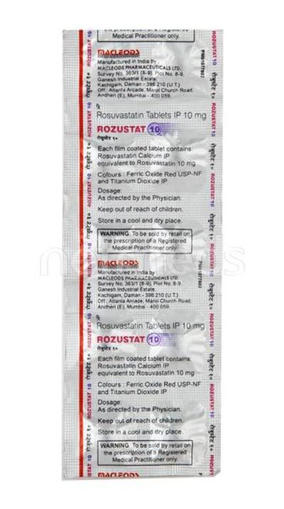 Rozustat 10mg Tablet 10'S - High Cholesterol-Dys