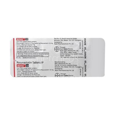 Rovio 10mg Tablet 10'S - High Cholesterol-Dys