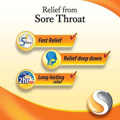 Strepsils Lozenges - Orange 100's + 4's Free - Sore Throat Lozenges
