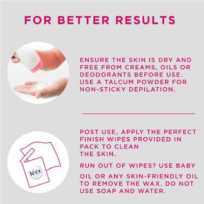 Veet Half Body Waxing Kit - Sensitive Skin Strip 8's - Hair Treatment