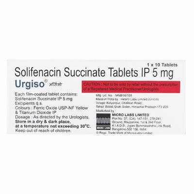 Urgiso Tablet 10'S - Bladder And Prostate Disorders-Dru