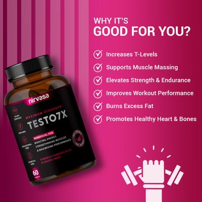 Nirvasa Testo 7X Tablet (Pack of 3 x 60's) 1's - General Health
