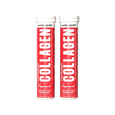 YourHappyLife Collagen Fizz with 1500 MG Korean Marine Collagen Peptides, Hyaluronic Acid, Biotin for Youthful Skin - Hair & Skin