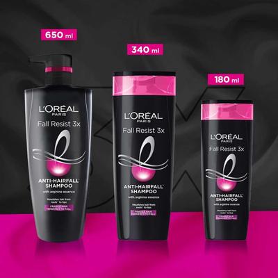 L'Oreal Paris Fall Resist 3X Anti-Hair Fall Shampoo 180 ml - Shampoos