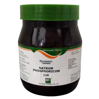 Bio-India's Biochemic Tablet - Natrum Phosphoricum 12X 450 gm - Bio-Chemic
