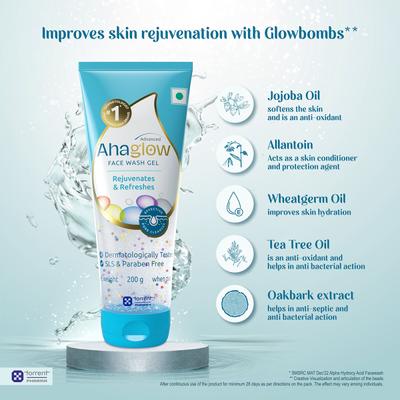 AHAGLOW ADVANCED FACE WASH Gel 200gm - Face Wash & Cleansers