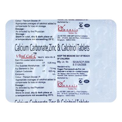 VITAL CAL C Tablet 10's - Supplements-Cal