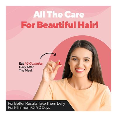 Zinga Vita Biotin Hair Gummies for Women - Strawberry 60's - Hair & Skin