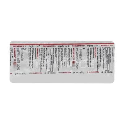 Rozustat D 10mg Tablet 10'S - High Cholesterol-Dys
