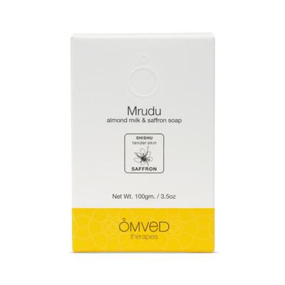Omved Shishu Mrudu Almond Milk & Saffron Soap - Tender Skin 100 gm - Soaps