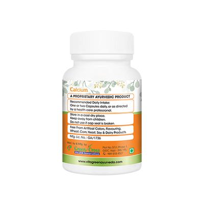 VitaGreen Calcium Capsules 60's - Herbal Dietary Supplement