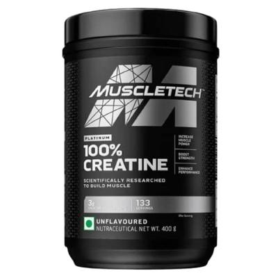 MuscleTech Platinum 100% Creatine Powder - Unflavoured (133 Servings) 400 g - Workout Essentials