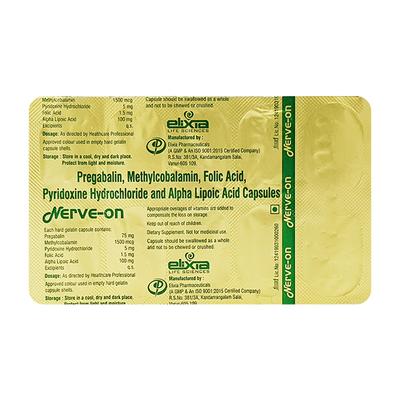 NERVE ON Capsule 10's - Neuropathic Pain-Dru