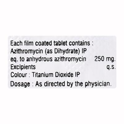 AZARD 250 Tablet 10's - Bacterial Infections-Mac