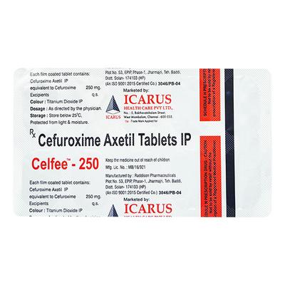 Celfee 250mg Tablet 10'S - Bacterial Infections-Cep
