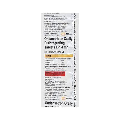Nuavomin 4mg Tablet 10'S - Vomitting/Emesis-Ant