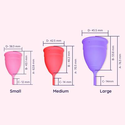Sanfe Worry Free Set (Reusable Menstrual Cup - Medium and Intimate Wash - Lavender & Chamomile 100 ml) - Menstrual Cups